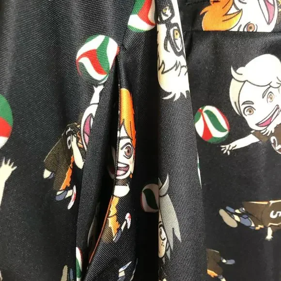 Hot Topic Haikyu!! Chibi Characters Suspender Skater Skirt  Jr. S Anime Grunge - Picture 4 of 5